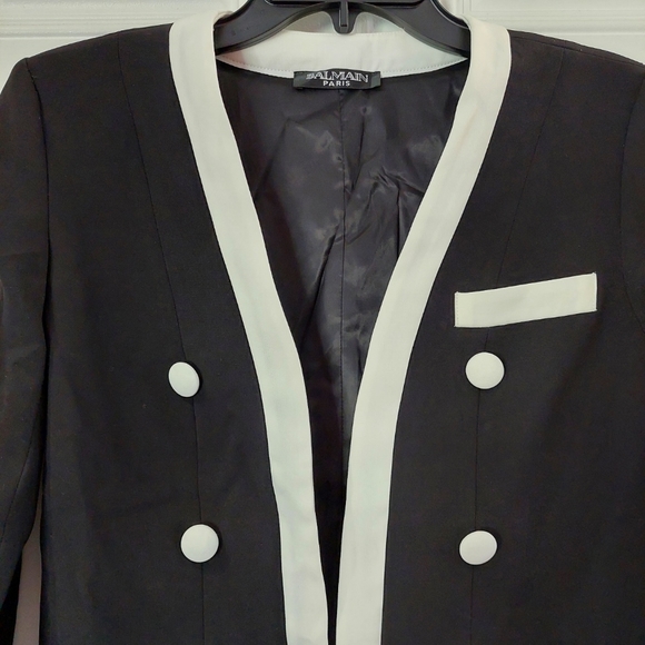 [Balmain] Decorative-button Single Breasted Blazer - Picture 7 of 14